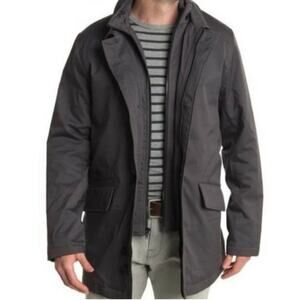 J.Crew Fulton Prima-loft Full Zip Overcoat Jacket Gray Men Size XL